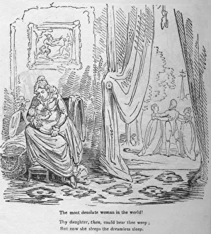 Desolate Prints: The most desolate woman in the world, c1820. Creator: George Cruikshank