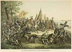Mississippi United States Of America Prints: DeSoto's Discovery of the Mississippi River