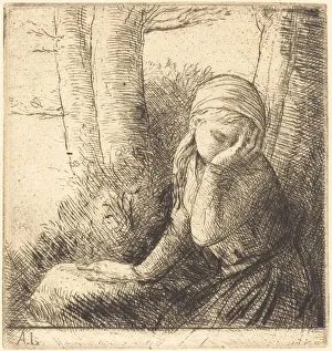 Desperate Young Girl (La jeune desesperee). Creator: Alphonse Legros Desperate Young Girl (La jeune desesperee). Creator: Alphonse Legros