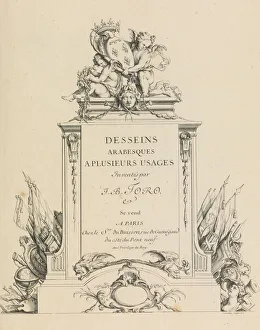 Desseins Arabesques a Plusieurs Usages Inventes par J. B. Toro (Title Page), 1716