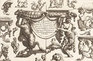 Desseins de Brasiers dont les Ornements peuuent Seruir aux Cuuettes, Tables, et autre
