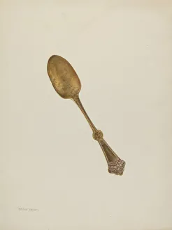 Frank M Keane Prints: Dessert Spoon, c. 1940. Creator: Frank M Keane