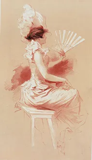 Dessin original pour les Maîtres de l'Affiche'. c1897. Creators: Jules Cheret, Imprimerie Chaix. Dessin original pour les Maîtres de l'Affiche'. c1897. Creators: Jules Cheret, Imprimerie Chaix