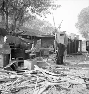 Shack Prints: Destitute family, American River camp
