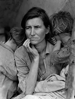 Iconic Prints: Destitute pea pickers in California