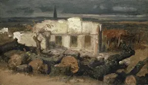Horizon Prints: Destroyed House in Kehl, 1870. Creator: Arnold Bocklin