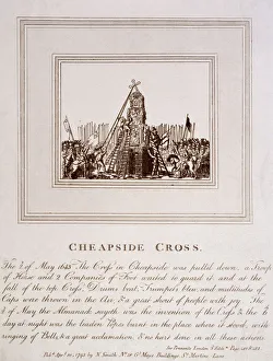 The destruction of the Cheapside Cross, London, 1793