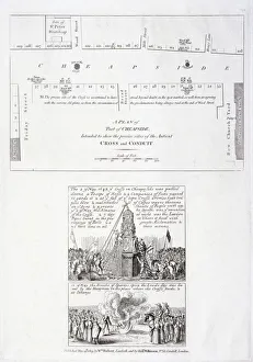 Cheapside Cross Collection: The destruction of the Cheapside Cross, London, 1809