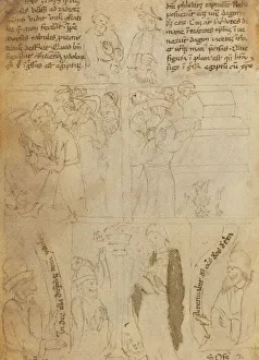 Idols Prints: The Destruction of the Egyptian Idols [verso], early 15th century. Creator: Unknown