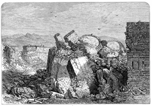 Destruction of the fortifications of the Ionian Islands: the escarp of the Keep of Vido... 1864. Creator: Unknown