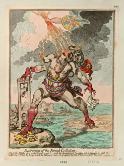 Gillray Collection: Destruction of the French Colossus, 1798. Creator: Gillray, James (1757-1815)
