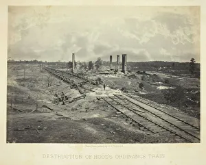 Ordnance Prints: Destruction of Hoods Ordinance Train, 1864. Creator: George N. Barnard