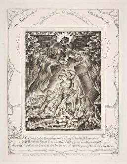Book Of Job Gallery: The Destruction of Jobs Sons, from Illustrations of the Book of Job, 1825-26