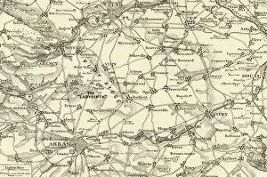 Detailed Map of the Arras Fighting Area, 1917. Creator: Unknown