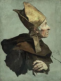 Charlemagne Prints: Detailled sketch for the Pantheon: A bishop (the coronation of Charlemagne)