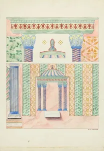 Sanctuary Prints: Details of Wall Paintings, Side Wall of Sanctuary, 1935 / 1939. Creator: Randolph F Miller