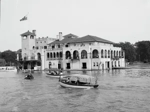 Detroit River Prints: Detroit Boat Club, Belle Isle [Park], Detroit, Mich. c1905. Creator: Unknown