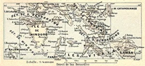 Islands Prints: Detroit de San Bernardino; Les Terres Du Pacifique, 1914. Creator: Unknown