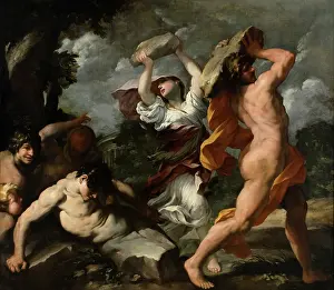 Deucalion Prints: Deucalion and Pyrrha, c1635-1640. Creator: Bottala, Giovanni Maria (1613-1644)