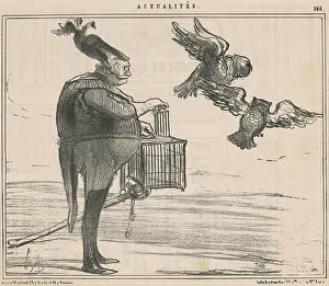 Nikolayevich Grand Prince Alexander Prints: Deux Grands-Ducs laches de nouveau vers Sebastopol. c1850s. Creator: Honore Daumier