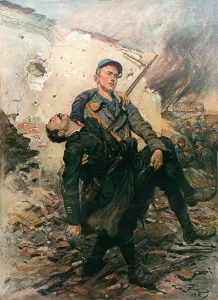 Comrade Prints: Deux Heros; Tableau de Georges Scott. 1915. Creator: Georges Bertin Scott