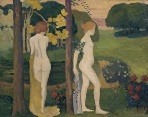 Disagreement Prints: Deux nus dans un paysage (recto) - Deux femmes en chapeau et étude de paysage (verso)