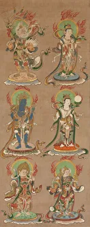 And Gold On Silk Gallery: Twelve Deva Kings (Juniten), 16th century. Creator: Unknown