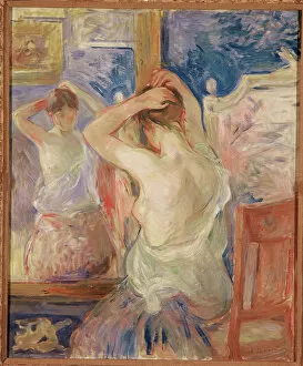 Devant la psyche, 1890. Artist: Morisot, Berthe (1841-1895)