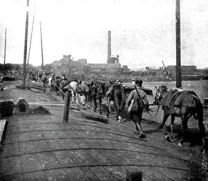 Improvisation Prints: Devant les Falaises de L'Aisne; Un pont sur l'Oise improvise par le genie