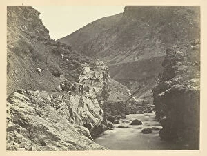 Canon Collection: Devil's Gate, (From Below) Weber Canon, Wasatch Mountain, 1868/69. Creator: Andrew Joseph Russell
