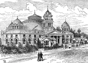 Funding Prints: The Devonshire Hospital, Buxton, with the additional building, 1881. Creator: Unknown