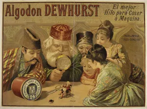 Dressmaker Prints: Dewhurst Sewing Thread, 1890. Creator: Anonymous