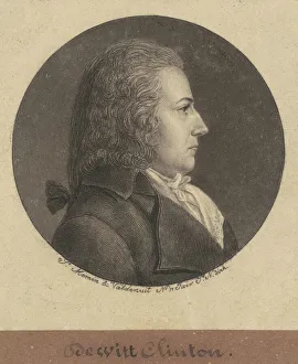Mezzotint Prints: DeWitt Clinton, 1796. Creator: Charles Balthazar Julien Fevret de Saint-Memin