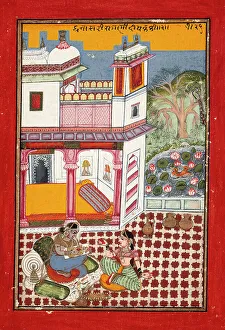 Bolster Prints: Dhanashri Ragini, First Wife of Dipak Raga