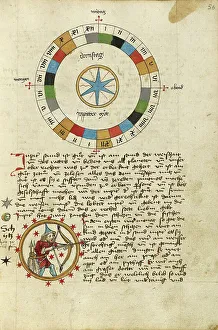 Sagittarius Prints: Diagram for Thursday: Sagittarius, shortly after 1464. Creator: Unknown