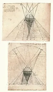 Two diagrams illustrating the theory of light and shade, c1472-c1519 (1883). Artist: Leonardo da Vinci