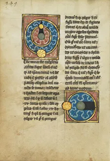 Bestiary Prints: Two Diagrams with the Sun and the Moon; De Natura Avium; De Pastoribus et Ovibus