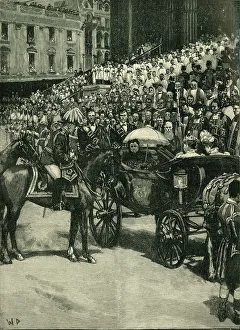 Clergymen Prints: The Diamond Jubilee: Thanksgiving Service at St. Paul's Cathedral, c1900. Creator: W.D