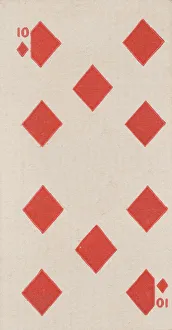 Ten Diamonds (red), from the Playing Cards series (N84) for Duke brand cigarettes, 1888