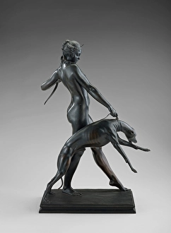 Hound Prints: Diana, 1923. Creators: Edward MacCartan, Roman Bronze Works