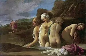 Bartolomeo Prints: Diana and Actaeon, 1615. Creator: Bartolomeo Schedoni