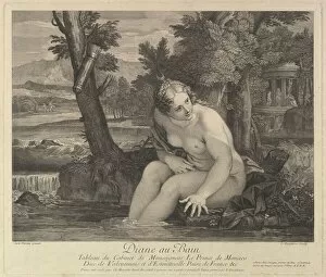 Roman Mythology Collection: Diana at the Bath. Creator: Louis Desplaces