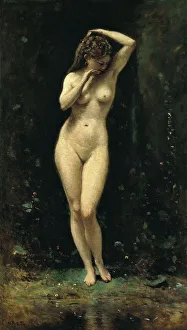 Diana Bathing (The Fountain). Artist: Corot, Jean-Baptiste Camille (1796-1875) Diana Bathing (The Fountain). Artist: Corot, Jean-Baptiste Camille (1796-1875)
