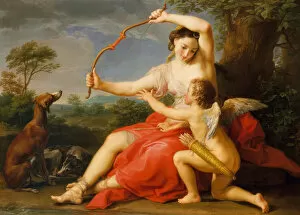 Batoni Collection: Diana and Cupid, 1761. Creator: Pompeo Batoni