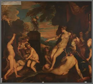 Da Cadore Prints: Diana discovering Callisto's pregnancy, after Titian. Creator: Unknown