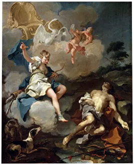 Endymion Prints: Diana and Endymion, 1723. Artist: Giovanni Battista Pittoni the Younger