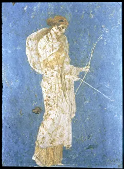 diana huntress fresco house stabia pompeii