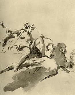 'Diana (?)', mid 18th century, (1928). Artist: Giovanni Battista Tiepolo 'Diana (?)', mid 18th century, (1928). Artist: Giovanni Battista Tiepolo