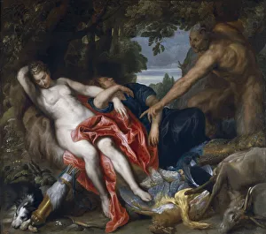 Antiope Gallery: Diana and her nymph surprised by satyr. Artist: Dyck, Sir Anthony van (1599-1641)