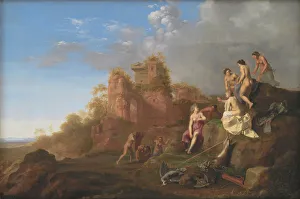 Cornelis Poelenburg Prints: Diana and her Nymphs, 1659. Creator: Cornelis van Poelenburch